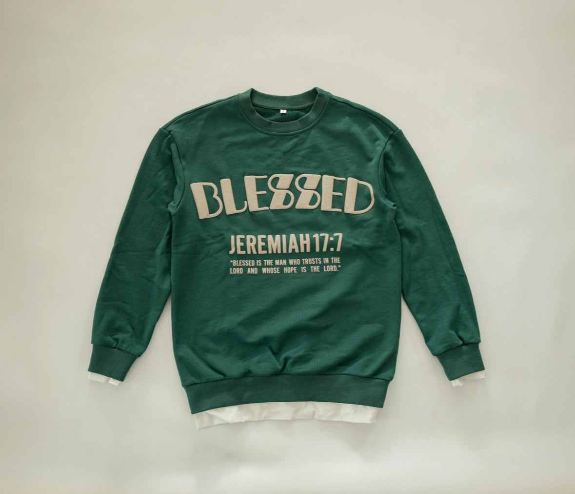 BLESSED Green Sweater