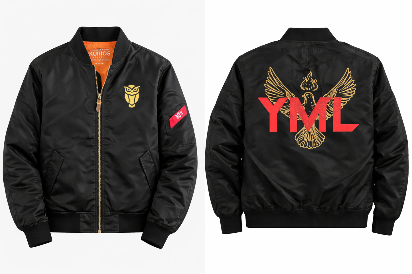 Black YML Bomber Jacket – Kurios Apparel