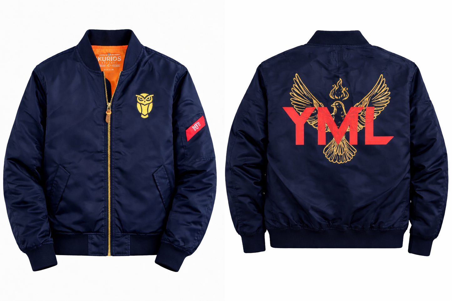 Navy Blue Bomber Jacket